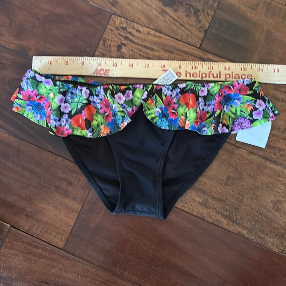 BP | Floral tropical Ruffle Bikini Bottom